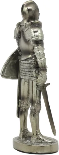 Vista 5 de Ebros Gift Traje medieval de armadura Valiant Espadachín valiente Corazón de León Caballero Escudo de Armas Figura 7" H