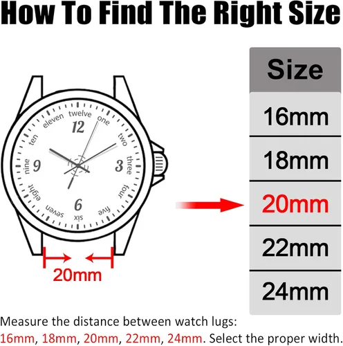 Vista 2 de Correa de silicona universal para relojes de 18mm 20mm 22mm 24mm elige