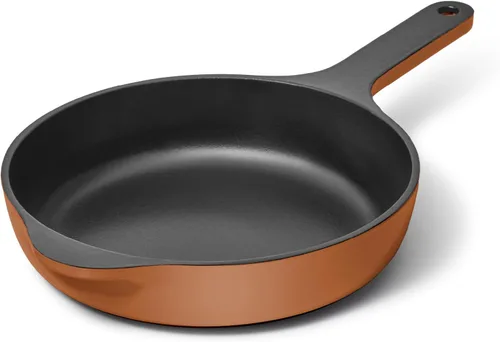 Vista 18 de Sartén de Hierro Fundido Caraway - Sartén de Hierro Fundido Esmaltada de 8" con Recubrimiento de 3 Capas de Esmalte - Sin Necesidad de Sazonado