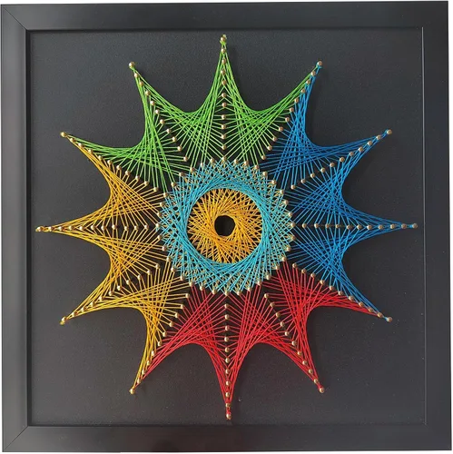 Vista 13 de EYANKUNG Kit de Arte de Cuerdas 3D DIY para Manualidades para Adultos Principiantes, Regalo Único para Mujeres (Nido de Pájaro 12 x 12 pulgadas)