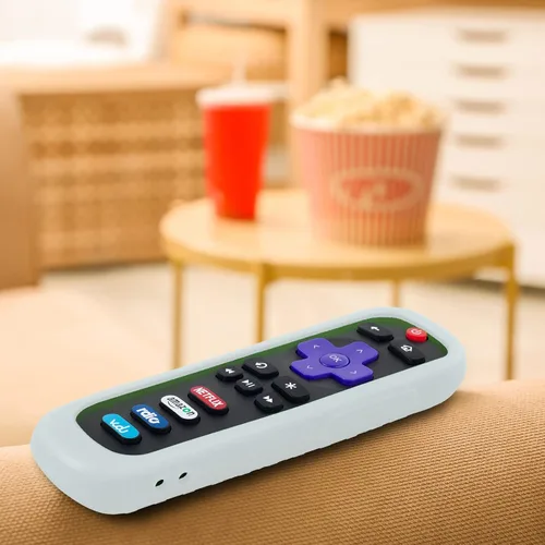 Vista 3 de Funda para TCL Roku TV RC280 Remoto, cubierta de batería para Hisense Roku Remoto Reemplazo de Silicona Universal Funda Piel Brillante