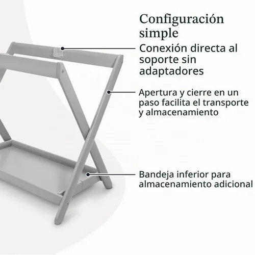 Vista 3 de UPPAbaby Soporte para moisés, gris