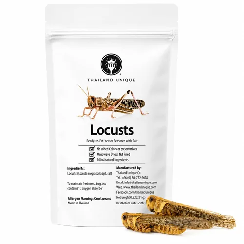 Vista 8 de Thailand Unique Grillos sazonados para barbacoa – Bolsa de 0.53 oz de insectos comestibles deshidratados para humanos, insectos nutritivos