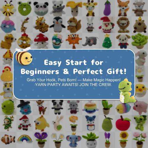Vista 7 de MINGOMINGO Kit de ganchillo para principiantes y niños, 6 animales amigurumi, juego de regalo de manualidades para el día de la madre, tutoriales