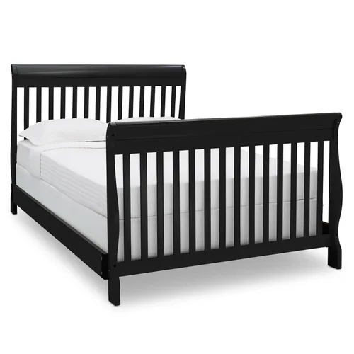 Vista 5 de Delta Children Cuna convertible Canton 4 en 1, fácil de montar, color negro ébano