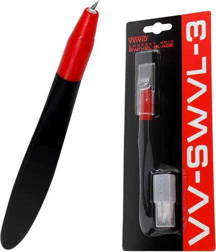 Vista 7 de VViViD Cuchillo de corte artesanal de hoja giratoria de agarre cómodo de 360 grados