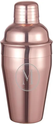 Vista 4 de Coctelera personalizada de acero inoxidable Visol con grabado inicial gratis (cobre)