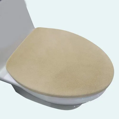 Vista 5 de Madeals Cubierta de microfibra para tapa de inodoro, suave y absorbente, cómoda cubierta de tapa de inodoro de baño, se adapta a la mayoría
