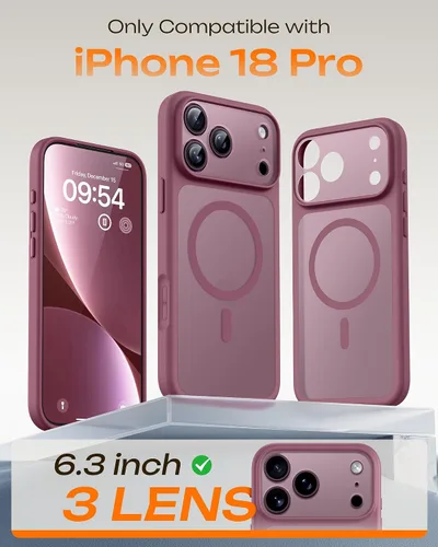 Vista 576 de TOCOL Funda magnética 3 en 1 para iPhone 15 Pro, mejorada [protección completa de cámara] con 2 protectores de pantalla, compatible con MagSafe Gris