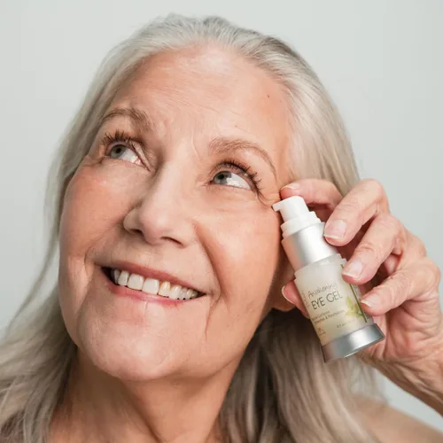 Vista 7 de Deluvia Daily Under Eye Gel - Reduce la apariencia de hinchazón, arrugas, líneas finas, bolsas, piel seca y crepé - Aloe orgánico, vitamina E, ácido