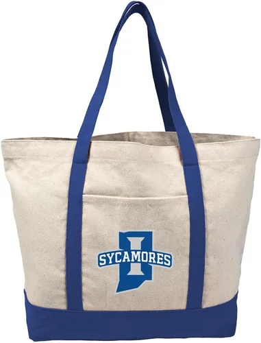Vista 299 de Campus Lab Bolsa de lona con logotipo primario colegiado con bolsillo externo, bolsa de hombro reutilizable para ir de compras, playa Águilas A&m