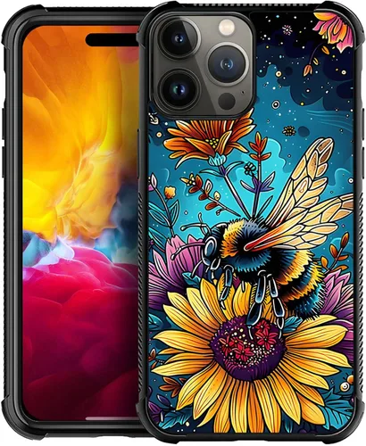Vista 16 de ZHEGAILIAN Funda compatible con iPhone 15, fundas de caballo de baile de cristal de colores, parte trasera de vidrio templado+funda protectora