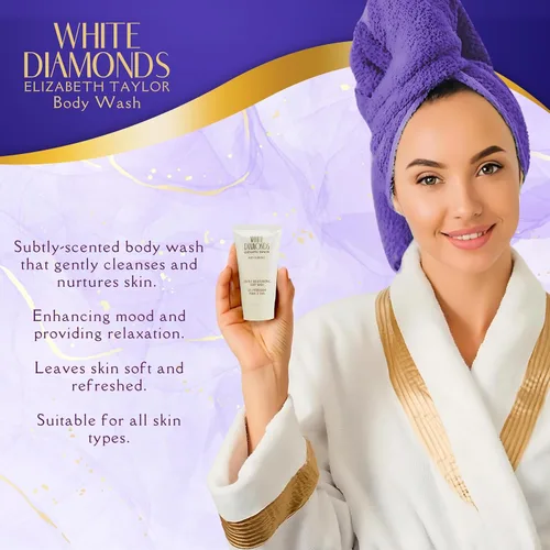 Vista 6 de Elizabeth Taylor White Diamonds - Set de regalo para damas con spray, loción corporal, gel de ducha y perfume