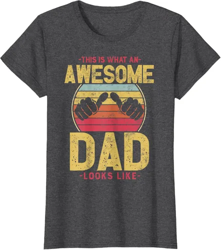 Vista 3 de This is what a awesome dad looks like T-Shirt, Negro
