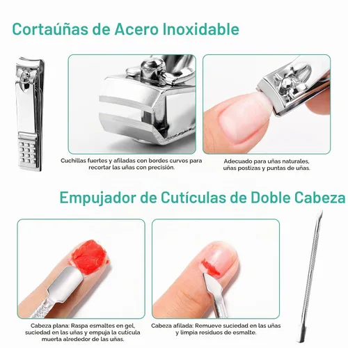 Vista 8 de GELLEN Almohadillas limpiadoras de uñas, 50 piezas con kit de herramientas