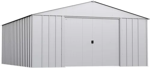 Vista 2 de Arrow Classic Cobertizo de metal, 14 x 17, gris flauta