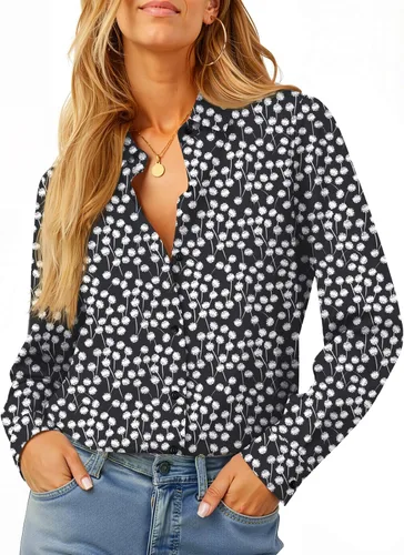 Vista 28 de Soft Non-Iron Wrinkle-Free Button Down Shirts for Women Dress Shirts Collared Blouses Formal Business Work Tops