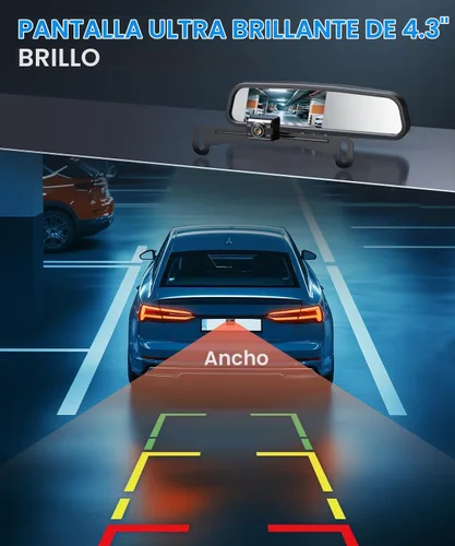 Vista 6 de AUTO-VOX Cámara de respaldo inalámbrica del espejo retrovisor del OEM