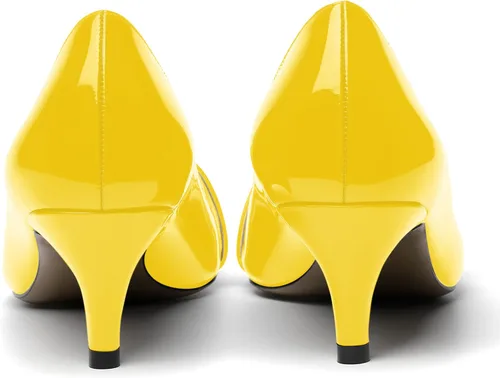 Vista 4 de ROSERWISH Zapatos de vestir de tacón bajo con patente para mujer, para fiesta, sexy, para fiesta, boda, patente, gatito, zapatos de vestir de 2