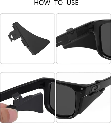 Vista 2 de Eye Opening Stuff Lentes de repuesto protectores laterales para gafas de sol compatibles con Oakley Holbrook OO9102