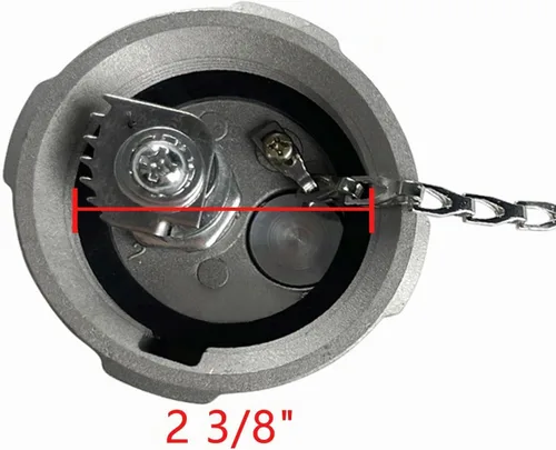 Vista 5 de Tapa de combustible diésel con bloqueo de 2 3/8 pulgadas compatible con camiones Freightliner M2 semi pequeños FTA-C-13 2002 y más, con junta