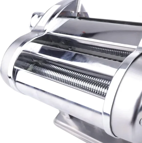 Vista 8 de Xuthusman 135 W Comercial Eléctrico Rodillo Sheeter Fideos Pasta Maker Máquina Máquina de Prensa Fideos Producción Inoxidable 0.157 in 110V