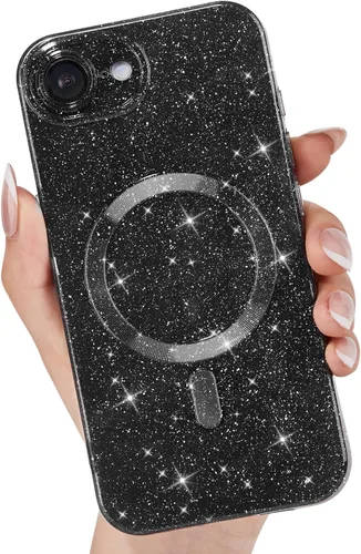 Vista 102 de LoeoeL Funda para iPhone 12 con Purpurina Compatible con Magsafe, Femenina Linda Brillante Magnética Mag Safe Bonita Funda para Teléfono