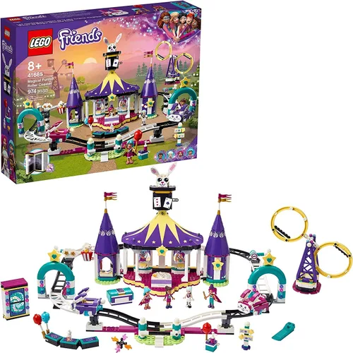 Vista 7 de LEGO Friends Magical Funfair - Juego de montaña rusa 41685; juego de simulación para niños que aman los juguetes de parques temáticos; nuevo 2021