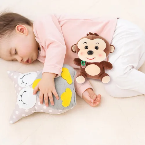 Vista 8 de MERRYHAPY Adorable peluche de mono hecho con algodón suave, lindo peluche en forma de mono de dibujos animados, para jugar y decoración