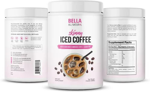 Vista 6 de Bella All Natural Café Helado Delgado - Buen Sabor 500 Gramos 17.637 Onzas Líquidas