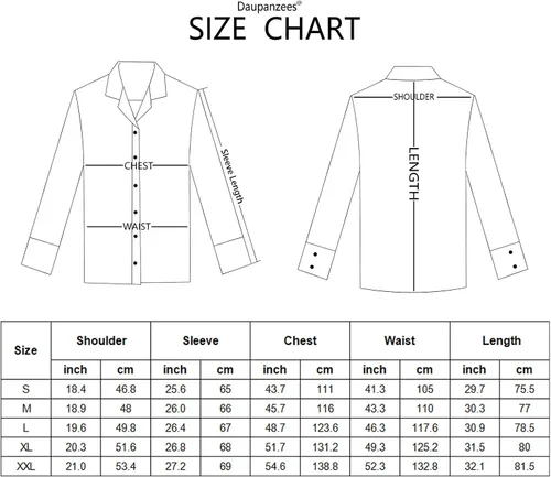 Vista 7 de Daupanzees Camisa de trabajo de mezclilla de manga larga de algodón con botones para hombre