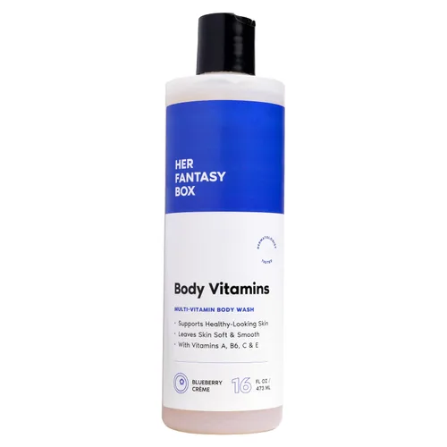 Vista 7 de Her Fantasy Box Gel de baño hidratante con vitaminas corporales: limpiador multivitamínico con vitaminas A, B6, C y E, hidratante y pH equilibrado