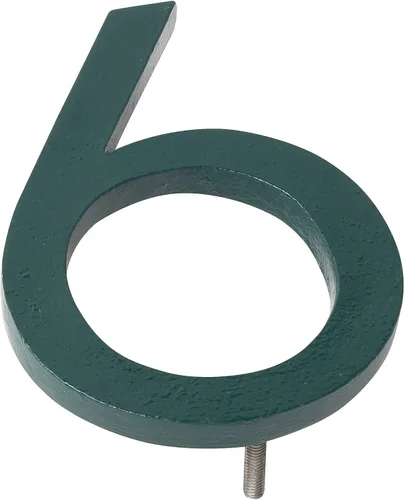 Vista 10 de Montague Metal Products MHN-04-F-HG1-1 Números de casa de dirección flotantes modernos de aluminio cepillado sólido, 4 pulgadas, verde cazador