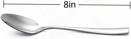 Vista 4 de Eslite Cucharas grandes de acero inoxidable de 12 piezas, 8 pulgadas