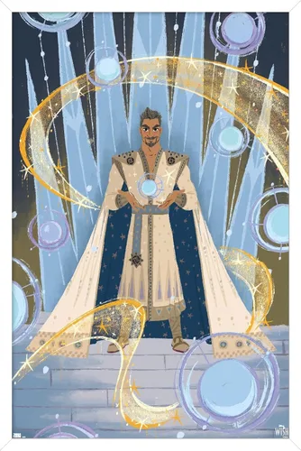 Vista 14 de Trends International Disney Wish - Póster de collage 4 (King Magnifico), póster de pared, 14.72 x 22.37 pulgadas, versión enmarcada de madera