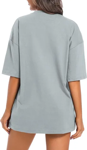 Vista 4 de Faktuzi - Camisas de margaritas para mujer, camisetas de gran tamaño, camisetas gráficas de flores, camisetas vintage con estampado floral y cuello