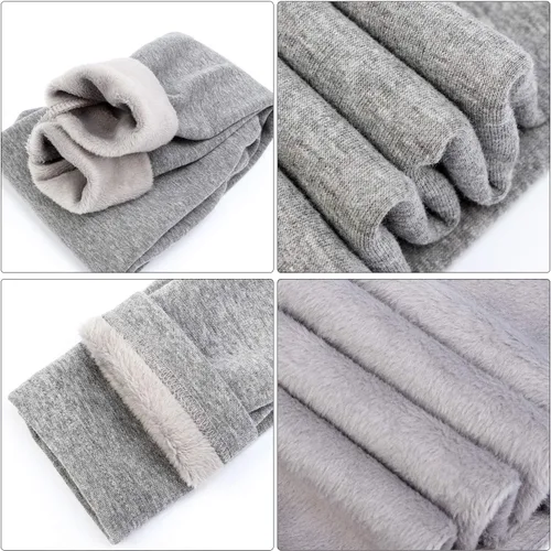 Vista 7 de BOOPH Leggings de invierno para niñas, con forro polar, pantalones básicos de longitud completa