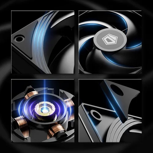 Vista 6 de ID-COOLING FROZN A620 PRO SE - Enfriador de aire para CPU de torre dual Blackout, 6×Ф6mm Heatpipes, ventiladores silenciosos duales de 120x120x25mm