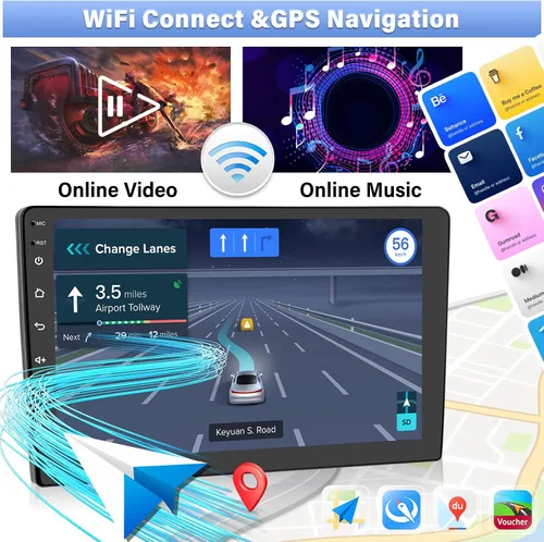 Vista 4 de [4G+64G] for Mazda 5 2005-2010 Android 15 Car Stereo Radio, Wireless A-pple CarPlay & Android Auto,WiF+GPS Navigation, 9” 1280 * 720P Touchscreen