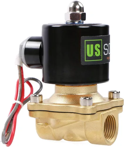 Vista 8 de U.S. Solid 1" Válvula electromagnética eléctrica de latón 24VAC Normalmente cerrado VITON aire no potable combustible del agua