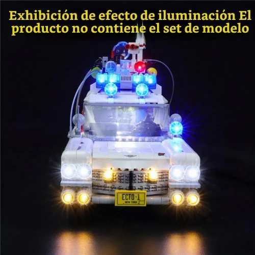 Vista 6 de GEAMENT Kit de luz LED compatible con Lego 10274 Ghostbusters ECTO-1 (Ver.2020) - Juego de iluminación para modelo de construcción de creadores