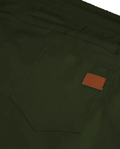 Vista 4 de Pantalones cortos de algodón para hombre, estilo casual, de ajuste clásico, con 4 bolsillos, para verano, playa
