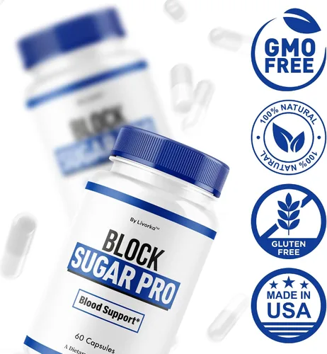 Vista 5 de Block Sugar Pro - Cápsulas oficiales BlockSugar Pro, píldoras de apoyo de suplemento SugarPro de bloque natural, fórmula avanzada, reseñas