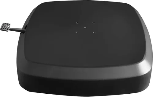 Vista 8 de Tangkula Base de sombrilla de patio con ruedas, peso relleno de arena húmeda de 260 libras, placa base cuadrada resistente para sombrilla con barra