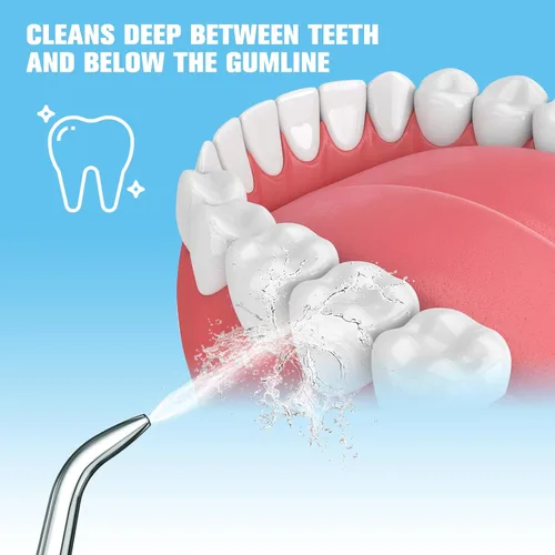 Vista 4 de Puntas de repuesto para irrigador dental Waterpik, puntas de repuesto clásicas compatibles con irrigador oral Waterpik, cabezales de cepillo