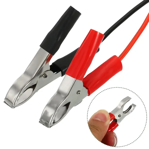 Vista 6 de YOKIVE 1 par de clip de cocodrilo doble con cable de prueba de puente de refuerzo Batería de conexión, ideal para equipos electrónicos