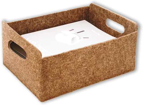 Vista 13 de Welaxy Cestas de almacenamiento plegables de fieltro, cubos de almacenamiento para estantes, caja de fieltro para niños, juguetes, revistas, libros