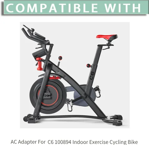 Vista 6 de Reemplazo del adaptador de CA para C6 100894 Cable de alimentación de bicicleta de ciclismo de ejercicio