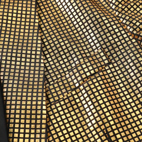 Vista 5 de WULFUL Traje de discoteca de 2 piezas para hombre, disfraz de los años 70, chaqueta y pantalones de lentejuelas para fiesta de Halloween, trajes