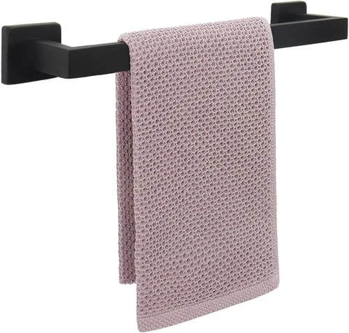 Vista 13 de NearMoon Barra para Toallas, Accesorios de Baño de Acero Inoxidable Cuadrado Engrosado Premium, Estante para Toallas de Ducha para Baño, Soporte